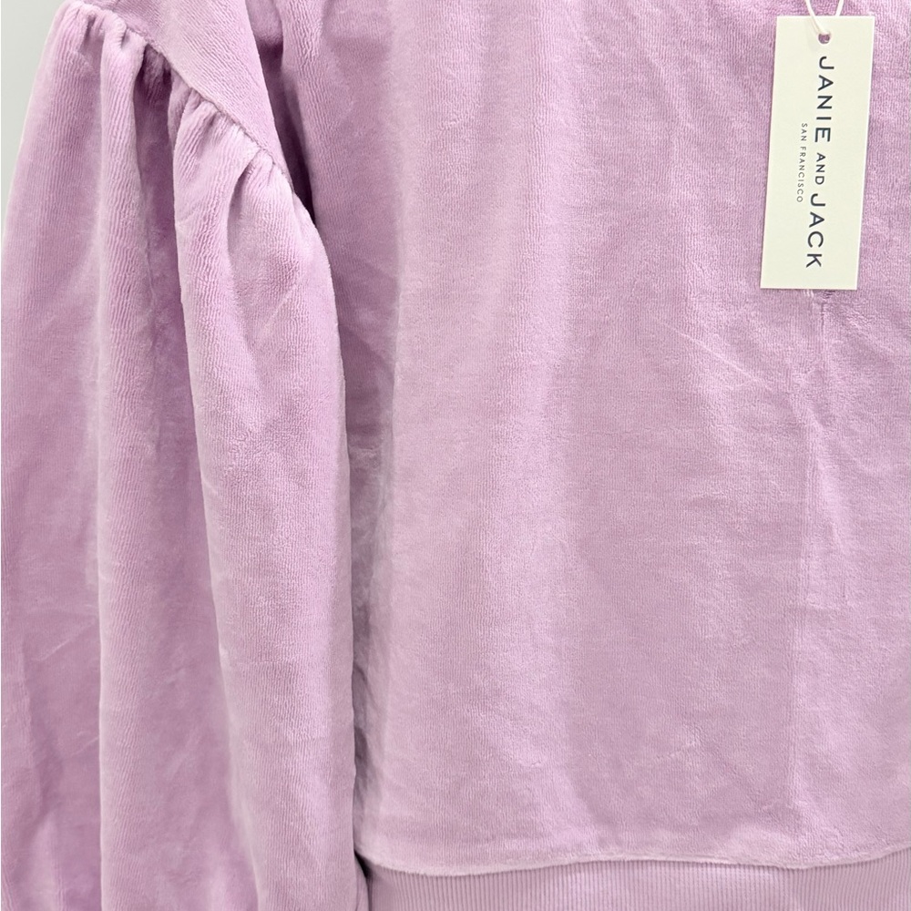 Janie and Jack Lilac Girls Velour Matching Set - Picture 2 of 7